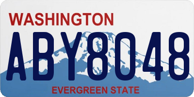 WA license plate ABY8048