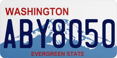 WA license plate ABY8050