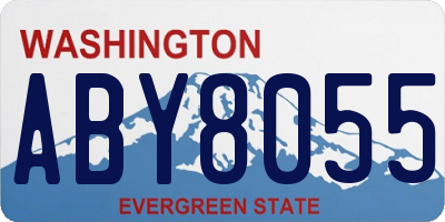 WA license plate ABY8055