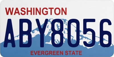 WA license plate ABY8056