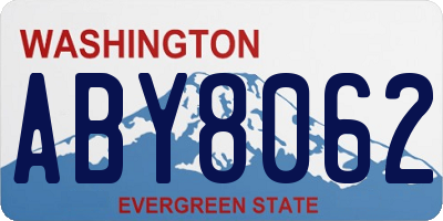 WA license plate ABY8062