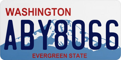 WA license plate ABY8066