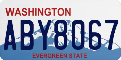 WA license plate ABY8067