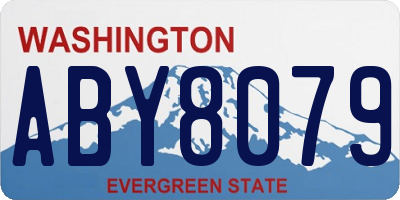 WA license plate ABY8079