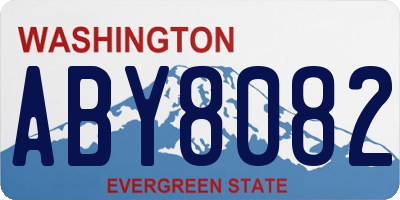 WA license plate ABY8082