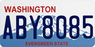 WA license plate ABY8085