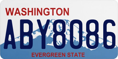 WA license plate ABY8086