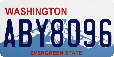 WA license plate ABY8096