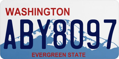 WA license plate ABY8097