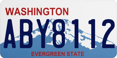 WA license plate ABY8112