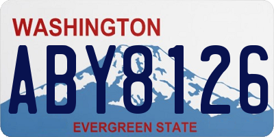 WA license plate ABY8126