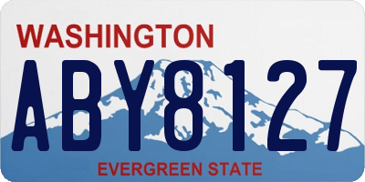 WA license plate ABY8127
