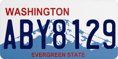 WA license plate ABY8129