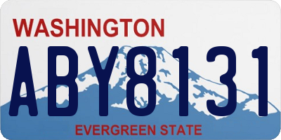 WA license plate ABY8131