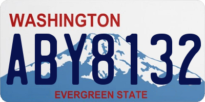WA license plate ABY8132