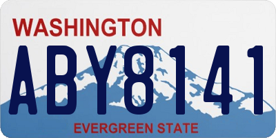 WA license plate ABY8141