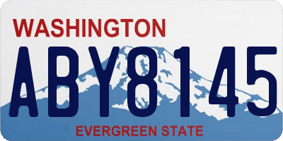 WA license plate ABY8145