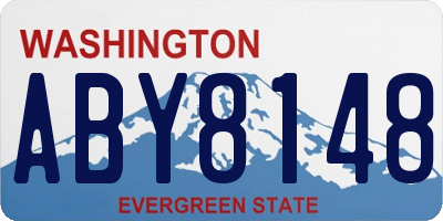 WA license plate ABY8148