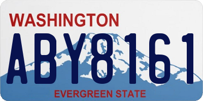 WA license plate ABY8161