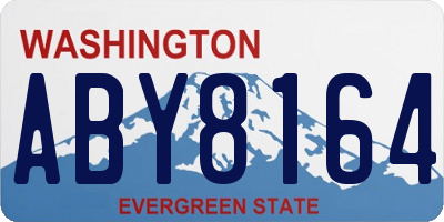 WA license plate ABY8164