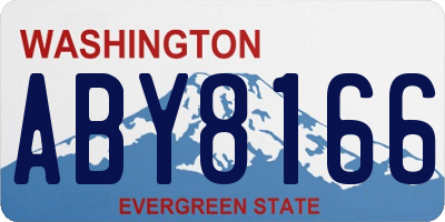 WA license plate ABY8166