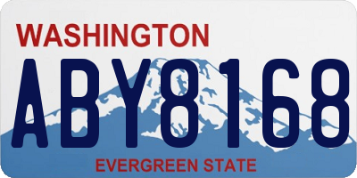 WA license plate ABY8168
