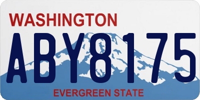 WA license plate ABY8175