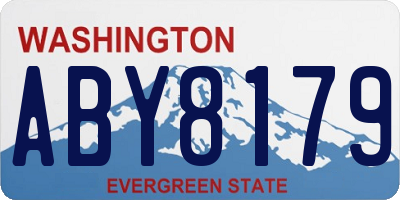 WA license plate ABY8179