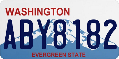 WA license plate ABY8182