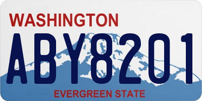 WA license plate ABY8201