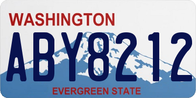 WA license plate ABY8212