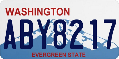 WA license plate ABY8217