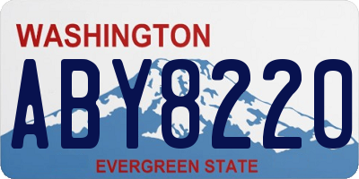 WA license plate ABY8220