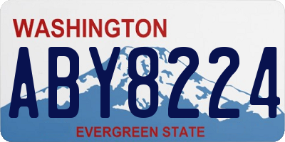 WA license plate ABY8224