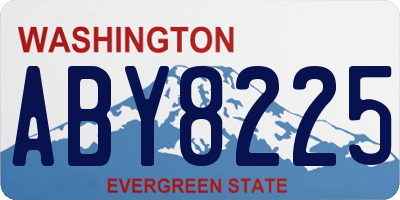 WA license plate ABY8225