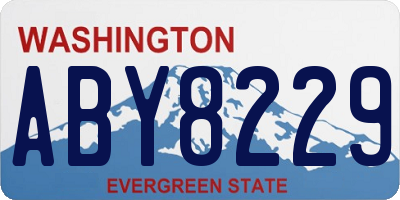 WA license plate ABY8229