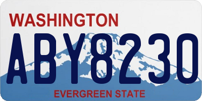 WA license plate ABY8230
