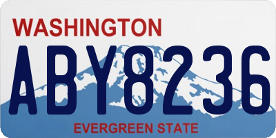 WA license plate ABY8236