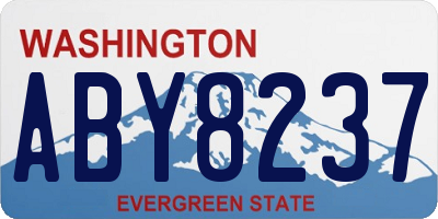 WA license plate ABY8237