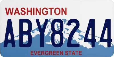 WA license plate ABY8244