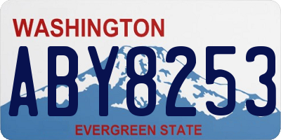WA license plate ABY8253