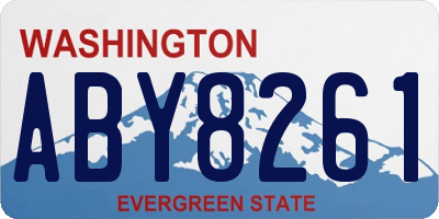WA license plate ABY8261