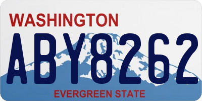 WA license plate ABY8262