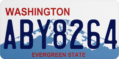 WA license plate ABY8264
