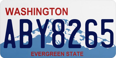 WA license plate ABY8265