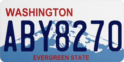 WA license plate ABY8270
