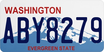WA license plate ABY8279