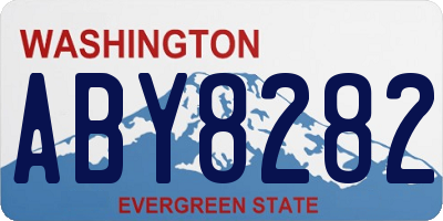 WA license plate ABY8282