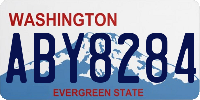WA license plate ABY8284