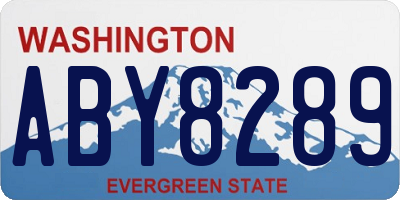 WA license plate ABY8289